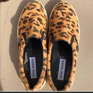 Barely worn Steve Madden leopard sneakers